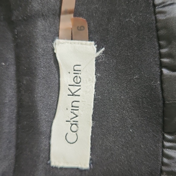 CALVIN KLEIN BLACK SLEEVELESS DRESS RUFFLED NECKLINE SIZE 6 - Picture 11 of 13